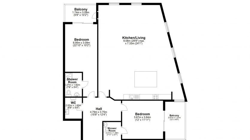 2 Bedroom Flat To Rent in Impact House 181-185 High Road, Chigwell, IG7 