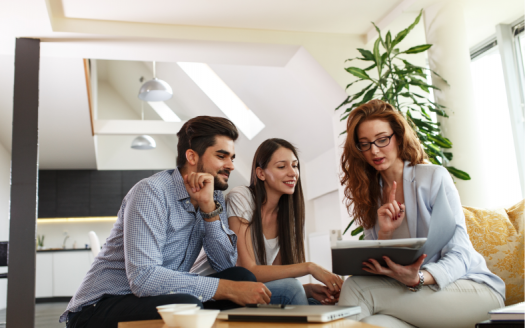 Agent Discussing with Property Buyers