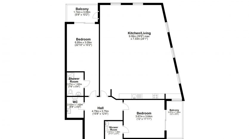 2 Bedroom  To Rent in Impact House 181-185 High Road, Chigwell, IG7 