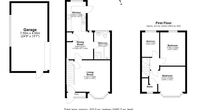 3 Bedroom End of Terrace House To Rent in Sherwood Road, Ilford, IG6 